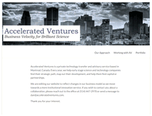 Tablet Screenshot of acceleratedventures.com